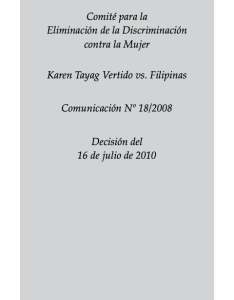 Caso Karen Tayag vs. Filipinas