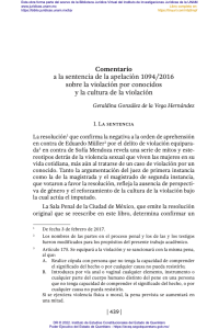 Comentario a la sentencia de apelación 1094/2016