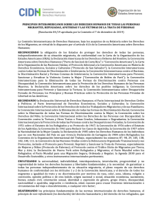 PRINCIPIOS INTERAMERICANOS SOBRE LOS DERECHOS HUMANOS DE TODAS LAS PERSONAS MIGRANTES, REFUGIADAS, APÁTRIDAS Y LAS VÍCTIMAS DE LA TRATA DE PERSONAS