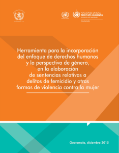 Herramienta para la incorporación del enfoque de derechos humanos y la perspectiva de género